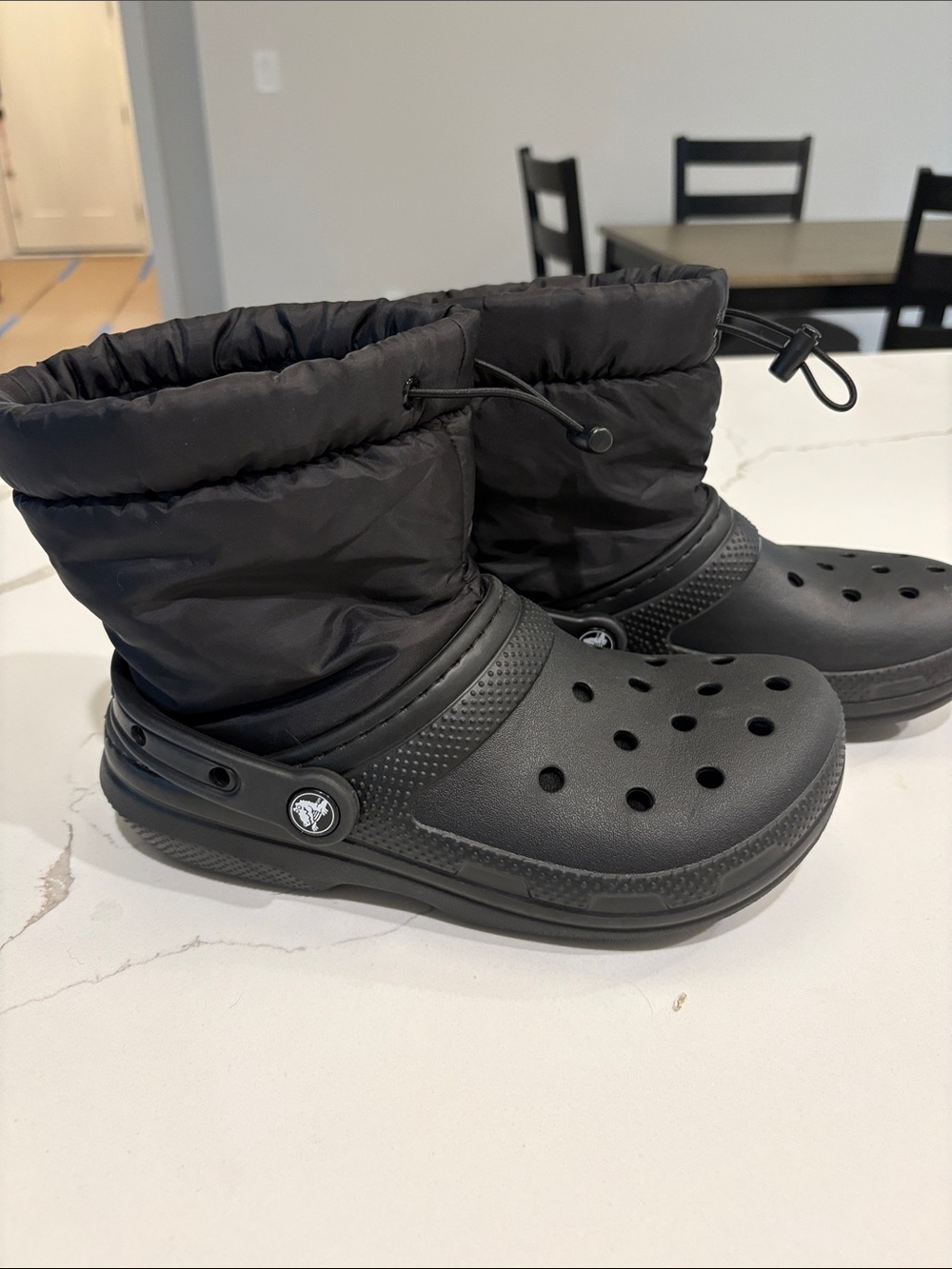 CROCS Black Insulated Puff Boot Clogs